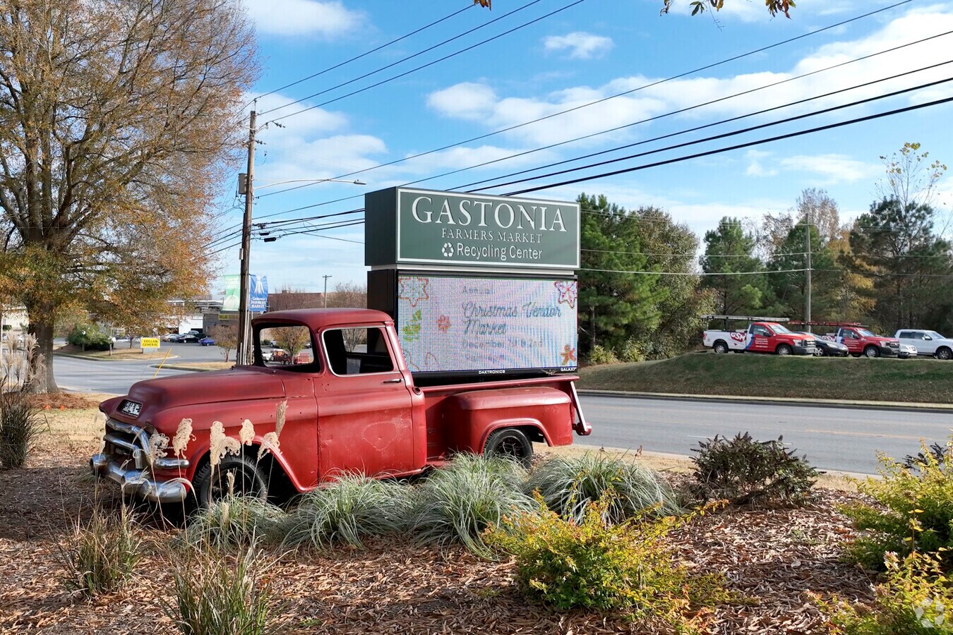 Gastonia Farmers Market with vintage truck