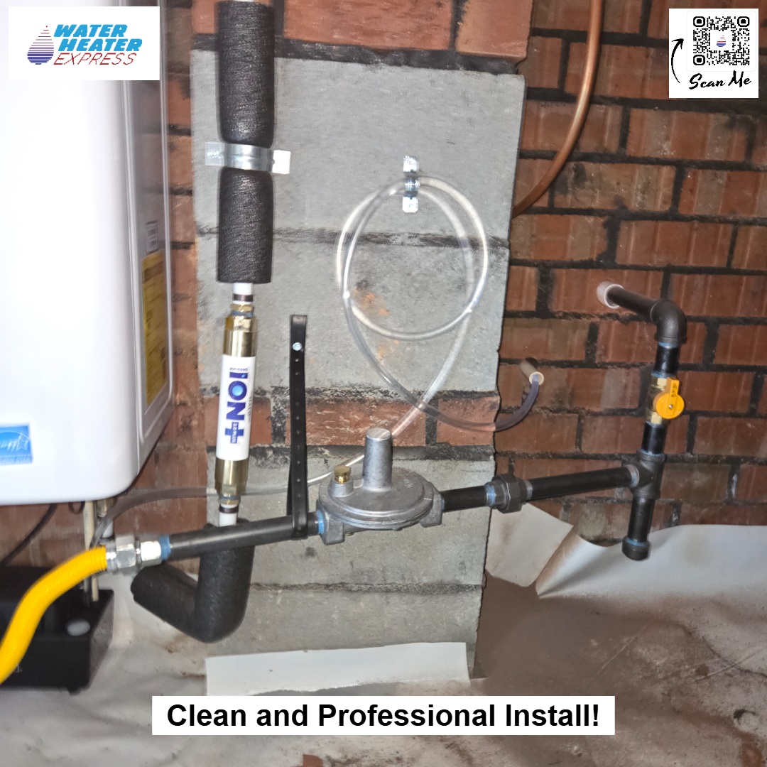 Professional water heater installation details in Matthews NC