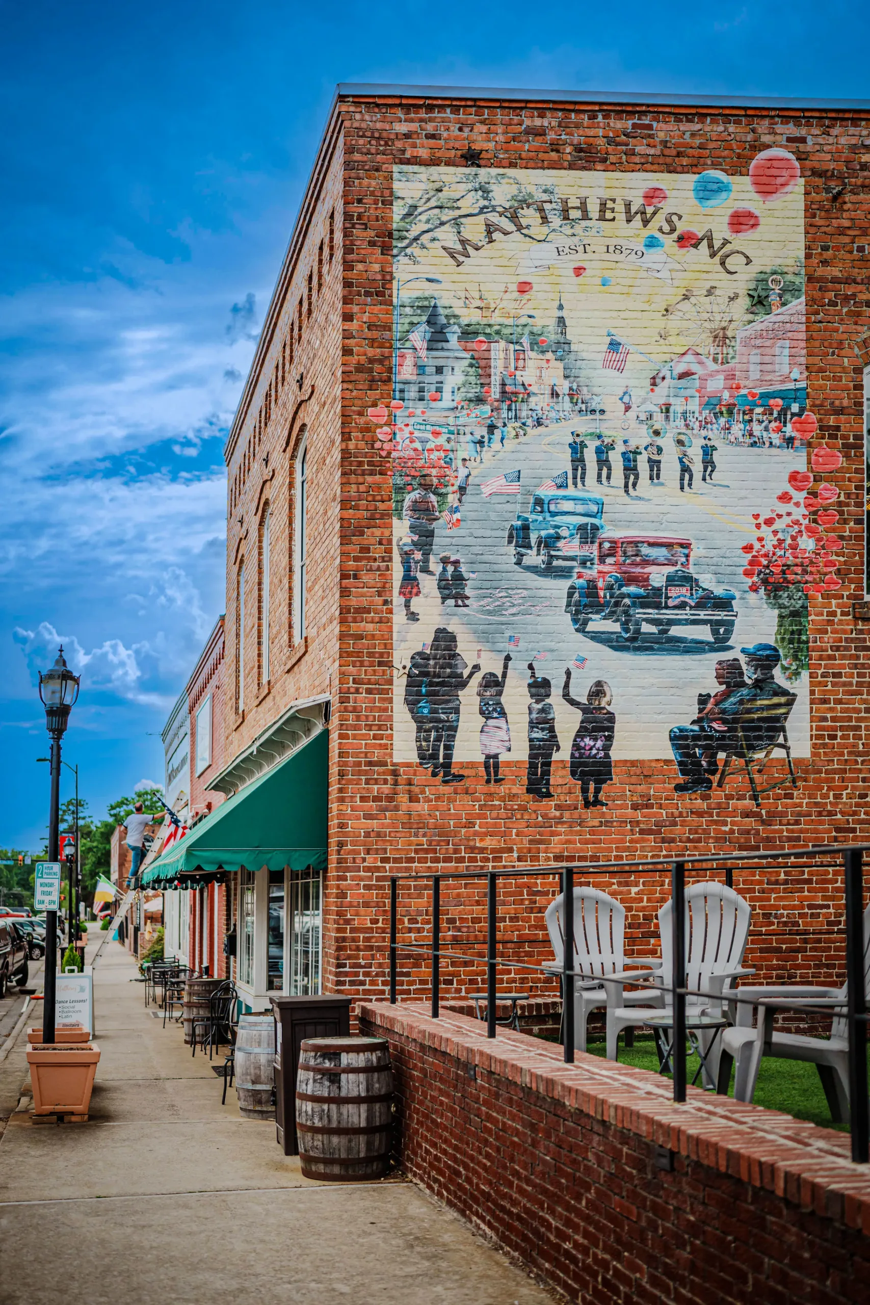 Matthews historic mural downtown